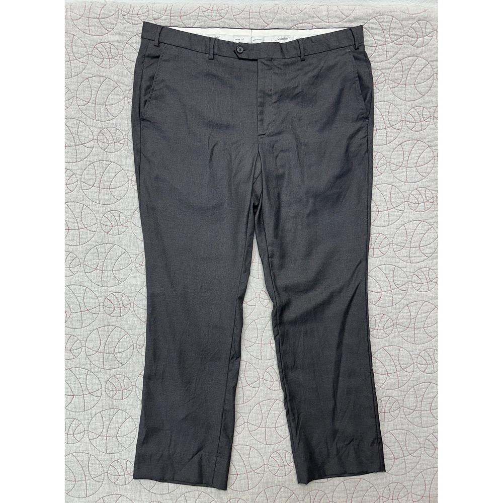 Santorelli Dress Pants Charcoal Gray Roma 1900LP Loro Piana / Men's 40
